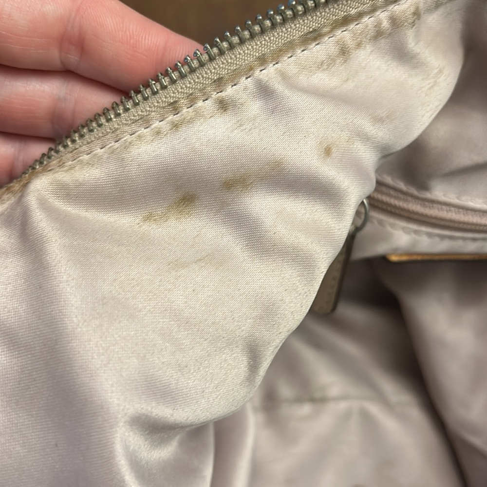 COACH Authentic KRISTEN LARGE HOBO Champagne/ Beige Leather 19303 - Picture 15 of 15